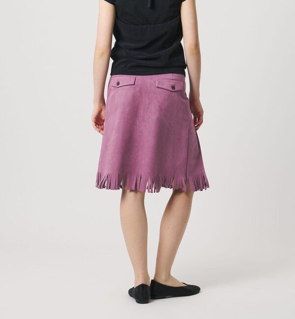 ATTISESSION「＜ATTISESSION＞スエードライク フリンジ スカート」|スカート|