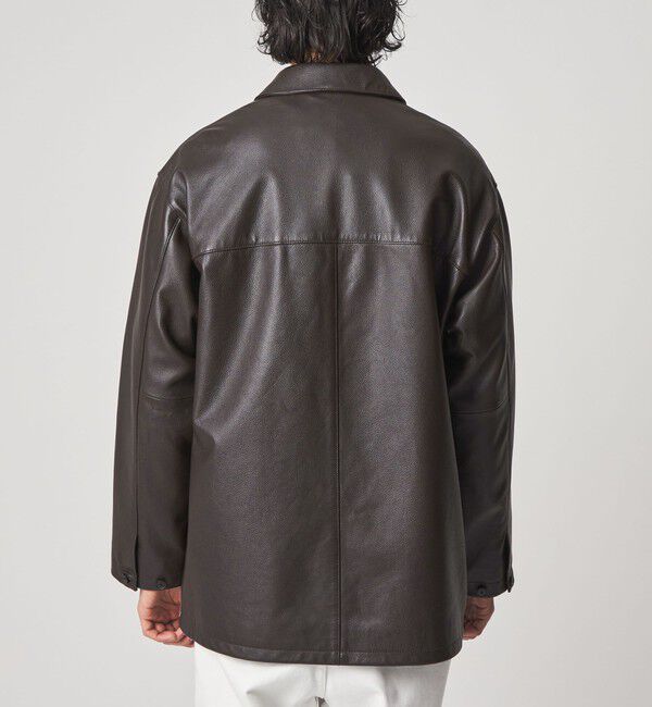 STEVEN ALAN「＜Steven Alan＞ シボ シープレザー カーコート」|ブルゾン・スタジャン|