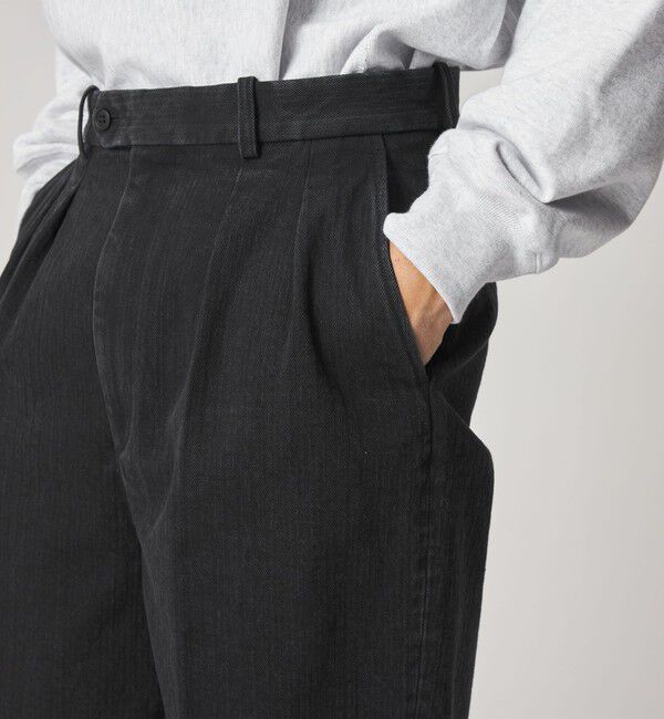 STEVEN ALAN「＜Steven Alan＞ ヘリンボーン イン ツープリーツ ドレス トラウザーズII」|スラックス|