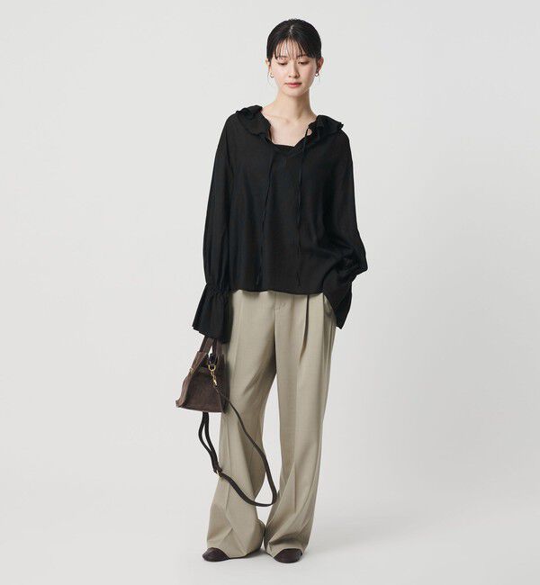 BEAUTY&YOUTH UNITED ARROWS「ラッフル スキッパーブラウス」|シャツ・ブラウス|