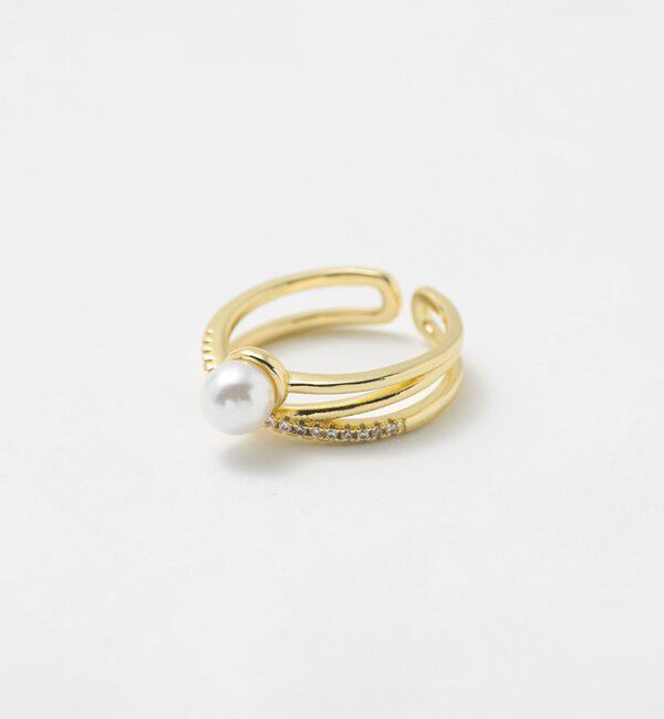 BEAUTY&YOUTH UNITED ARROWS「ワン パールモチーフ 3連 リング」|リング|