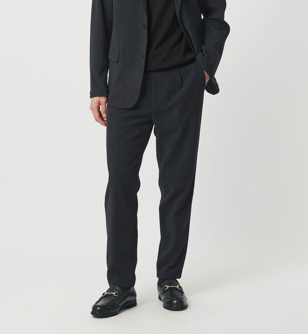 BEAUTY&YOUTH UNITED ARROWS「ブラッシュド ツイル ワンプリーツ テーパード イージーパンツ NO.5 セットアップ対応可能」|チノ|