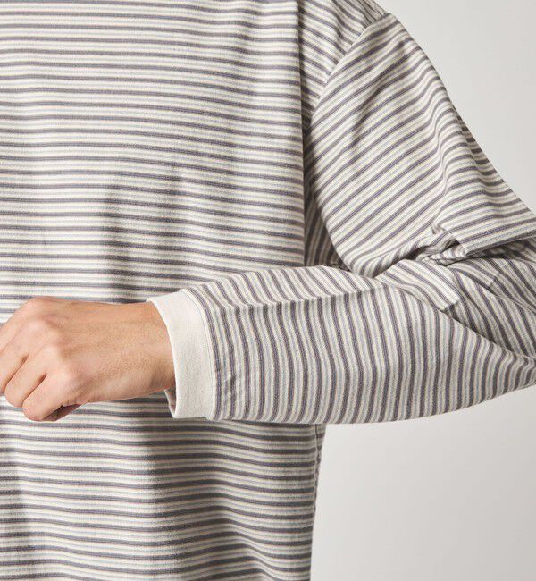 STEVEN ALAN「＜Steven Alan＞ オーガニックコットン アソート ボーダー ロングスリーブ Tシャツ BOLD」|Tシャツ・カットソー|