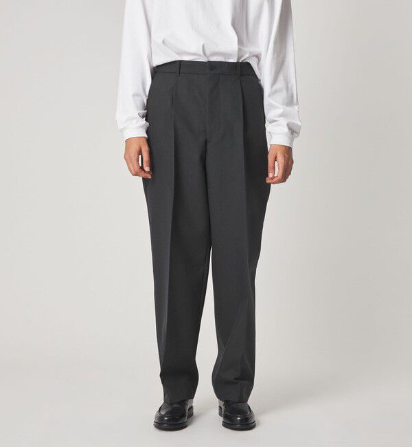 STEVEN ALAN「＜Steven Alan＞ ウール オックスフォード アウト ワンプリーツ スラックス」|スラックス|