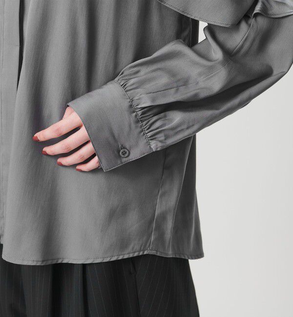 BEAUTY&YOUTH UNITED ARROWS「【WEB限定 Wardrobe DAILY MINIMAL】フリルレイヤーブラウス ウォッシャブル」|シャツ・ブラウス|