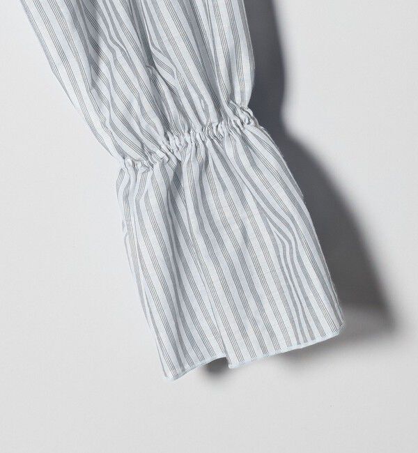 BEAUTY&YOUTH UNITED ARROWS「ストライプ ラッフル スキッパーブラウス ウォッシャブル」|シャツ・ブラウス|