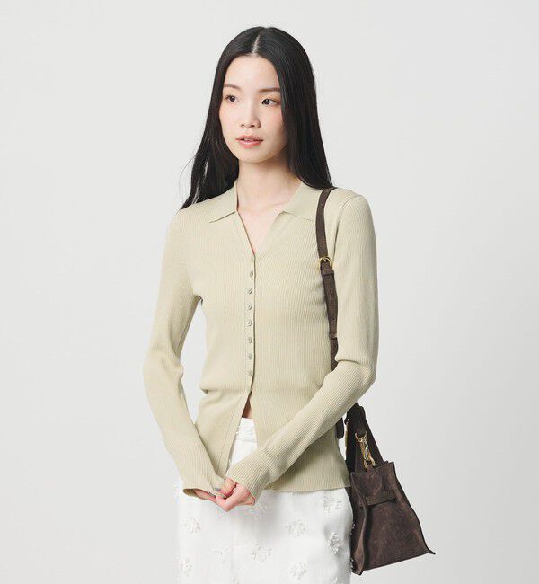 BEAUTY&YOUTH UNITED ARROWS「スキッパー リブニットカーディガン ウォッシャブル」|カーディガン|