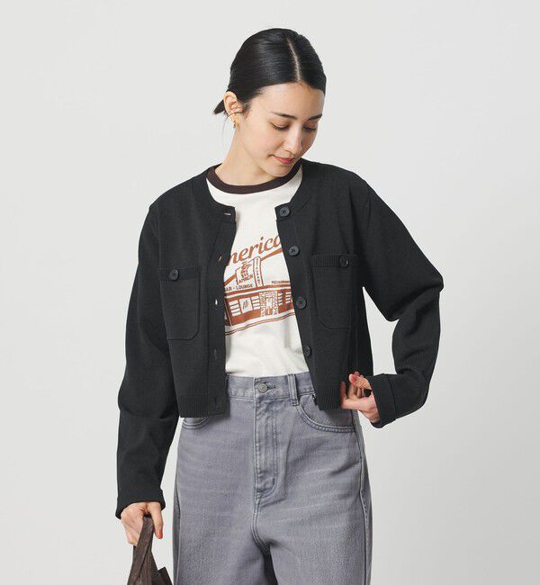 BEAUTY&YOUTH UNITED ARROWS「ポケット コンパクト カーディガン ウォッシャブル」|カーディガン|