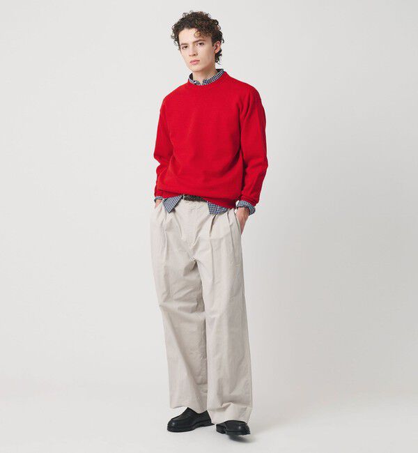 BEAUTY&YOUTH UNITED ARROWS「ハイブリッド リネン クルーネック ニット ウォッシャブル」|ニット・セーター|