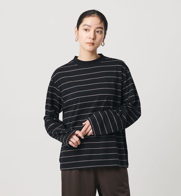BEAUTY&YOUTH UNITED ARROWS「コットンポリエステル ボーダー ロングスリーブTシャツ」|Tシャツ・カットソー|