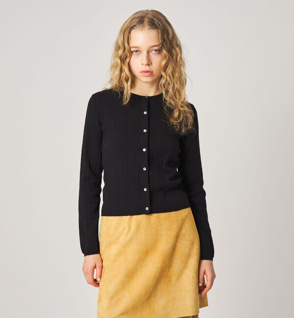 STEVEN ALAN「＜Steven Alan＞アイレット カーディガン」|カーディガン|BLACK