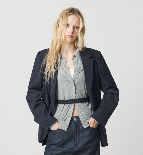 ATTISESSION「＜ATTISESSION＞ベルテッド ダブルブレスト ジャケット」|テーラードジャケット|