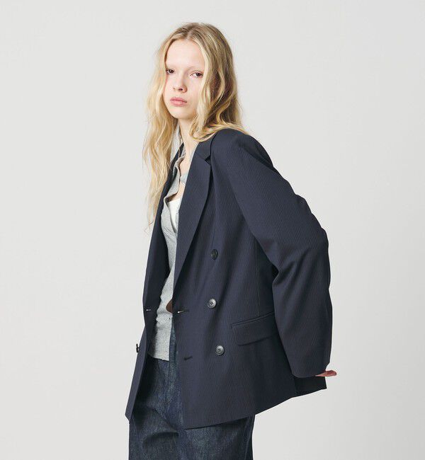 ATTISESSION「＜ATTISESSION＞ベルテッド ダブルブレスト ジャケット」|テーラードジャケット|