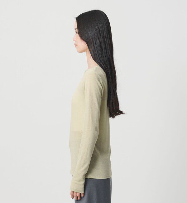 BEAUTY&YOUTH UNITED ARROWS「ハイツイストコットン シアークレープ ロングスリーブTシャツ」|Tシャツ・カットソー|