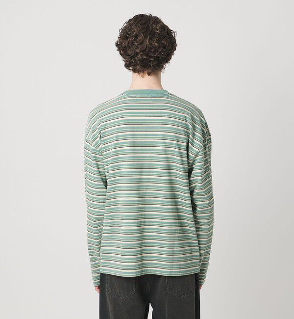 MONKEY TIME「ウォッシュド ボーダー ロングスリーブ Tシャツ」|Tシャツ・カットソー|