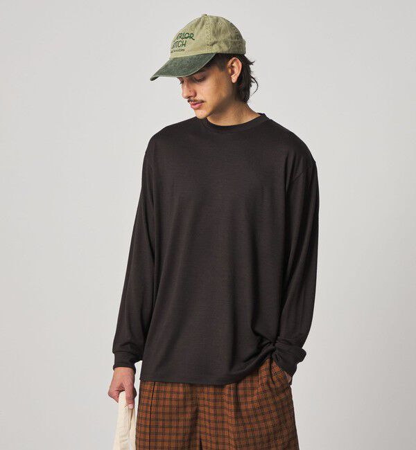STEVEN ALAN「＜Steven Alan＞ メリノウール クルーネック ロングスリーブ Tシャツ」|Tシャツ・カットソー|