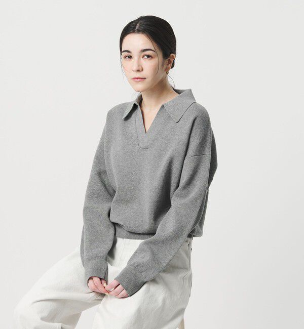 BEAUTY&YOUTH UNITED ARROWS「【WEB限定 Wardrobe DAILY MINIMAL】スキッパーニットプルオーバー ウォッシャブル」|ニット・セーター|