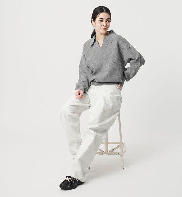 BEAUTY&YOUTH UNITED ARROWS「【WEB限定 Wardrobe DAILY MINIMAL】スキッパーニットプルオーバー ウォッシャブル」|ニット・セーター|