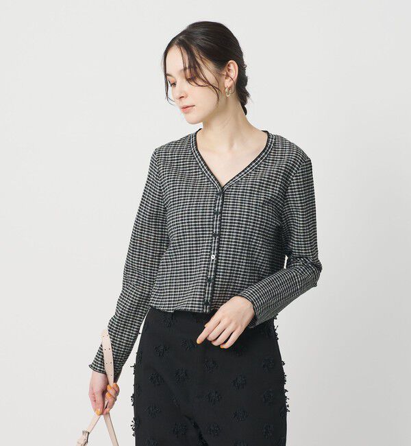 BEAUTY&YOUTH UNITED ARROWS「ソリッド＆チェック Vネック カーディガン」|カーディガン|その他1