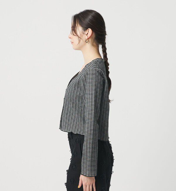 BEAUTY&YOUTH UNITED ARROWS「ソリッド＆チェック Vネック カーディガン」|カーディガン|