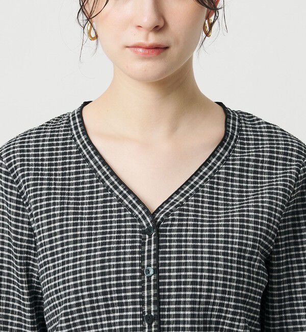 BEAUTY&YOUTH UNITED ARROWS「ソリッド＆チェック Vネック カーディガン」|カーディガン|