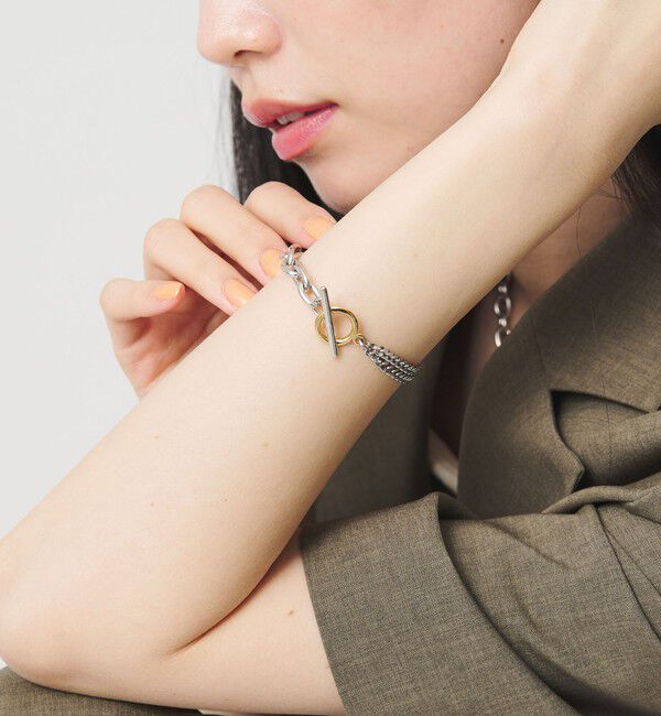 BEAUTY&YOUTH UNITED ARROWS「＜by Preek＞ミックス チェーン ブレスレット」|ブレスレット・バングル|