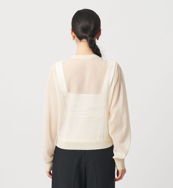 BEAUTY&YOUTH UNITED ARROWS「ライン クルーネック カーディガン ウォッシャブル」|カーディガン|