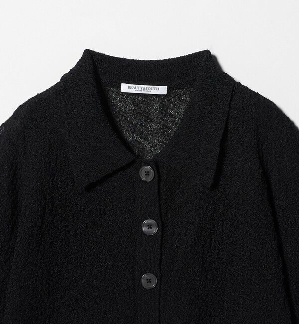 BEAUTY&YOUTH UNITED ARROWS「ノットヤーンニット ハーフスリーブ シャツ カーディガン ウォッシャブル」|カーディガン|