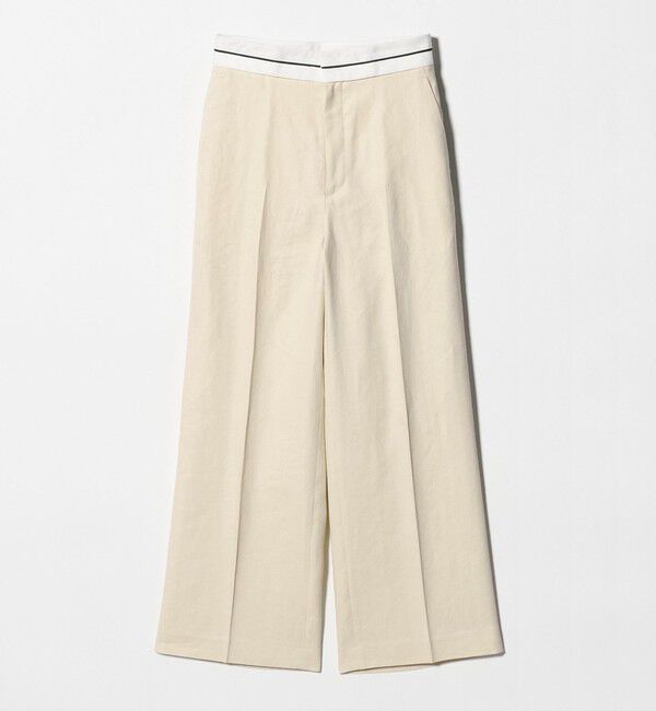 BEAUTY&YOUTH UNITED ARROWS「麻ブレンド マーベルト ワイドパンツ UVカット」|チノ|