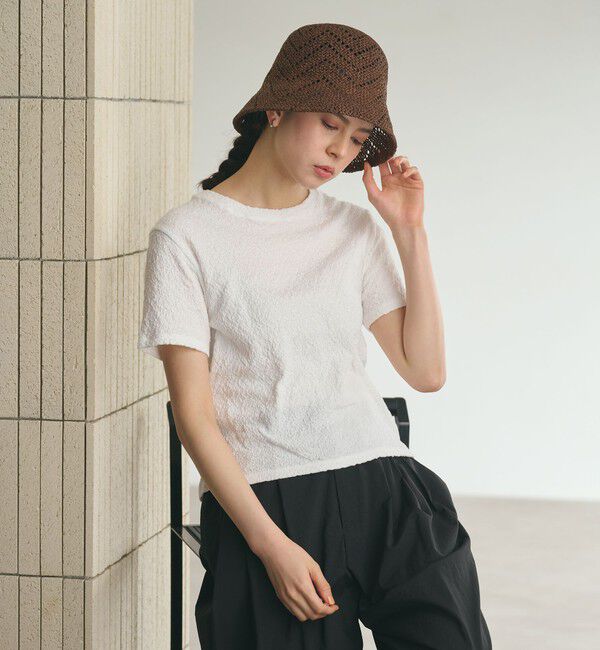 BEAUTY&YOUTH UNITED ARROWS「ジャガード コンパクト ショートスリーブTシャツ」|Tシャツ・カットソー|