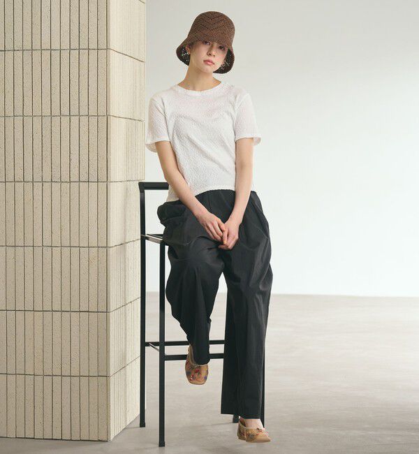 BEAUTY&YOUTH UNITED ARROWS「ジャガード コンパクト ショートスリーブTシャツ」|Tシャツ・カットソー|
