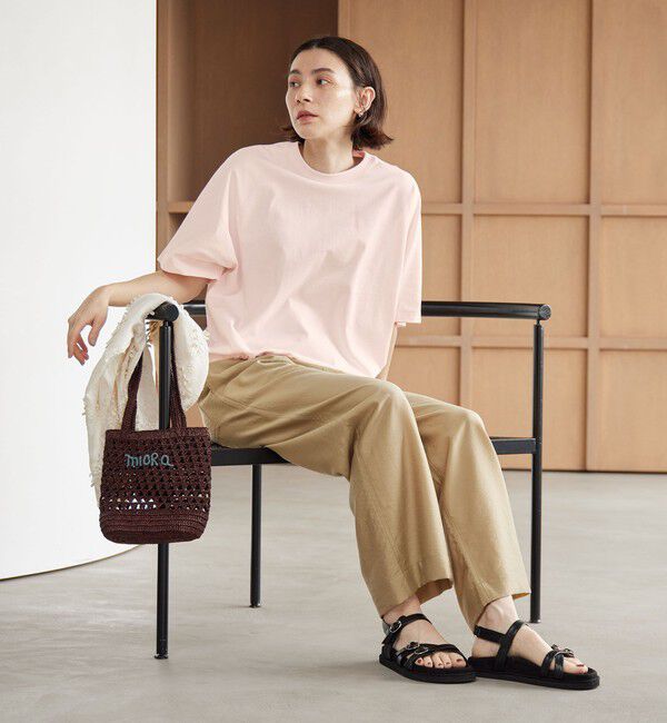 BEAUTY&YOUTH UNITED ARROWS「ヘム ドローストリング 5分袖 Tシャツ」|Tシャツ・カットソー|