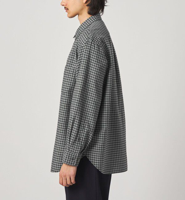 STEVEN ALAN「＜Steven Alan＞ ドレープ オックス チェック レギュラーカラー シャツ LOOSE」|シャツ・ブラウス|