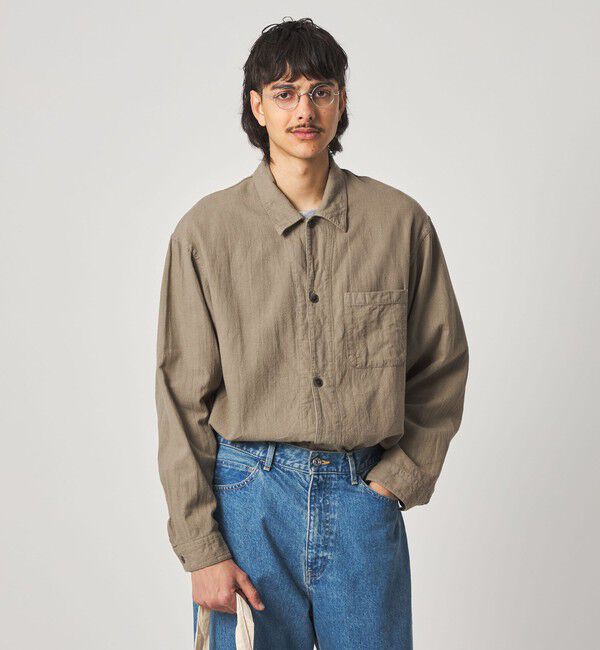 STEVEN ALAN「＜Steven Alan＞ CL クレープ オープンカラー オーバー シャツ」|シャツ・ブラウス|