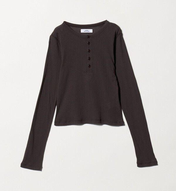 NICE WEATHER「＜NICE WEATHER＞トリム ヘンリーネックカットソー」|Tシャツ・カットソー|