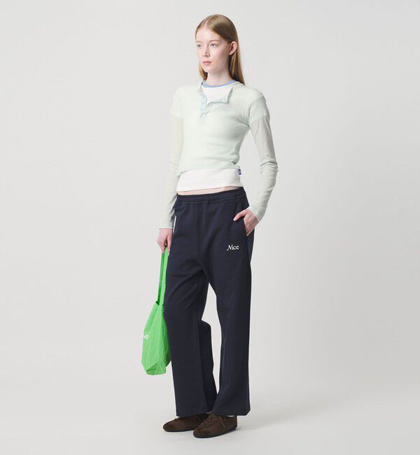 NICE WEATHER「＜NICE WEATHER＞トリム ヘンリーネックカットソー」|Tシャツ・カットソー|