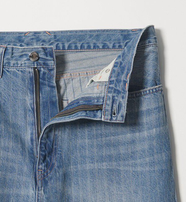 MONKEY TIME「ドビー ストライプ デニム バギー パンツ」|チノ|