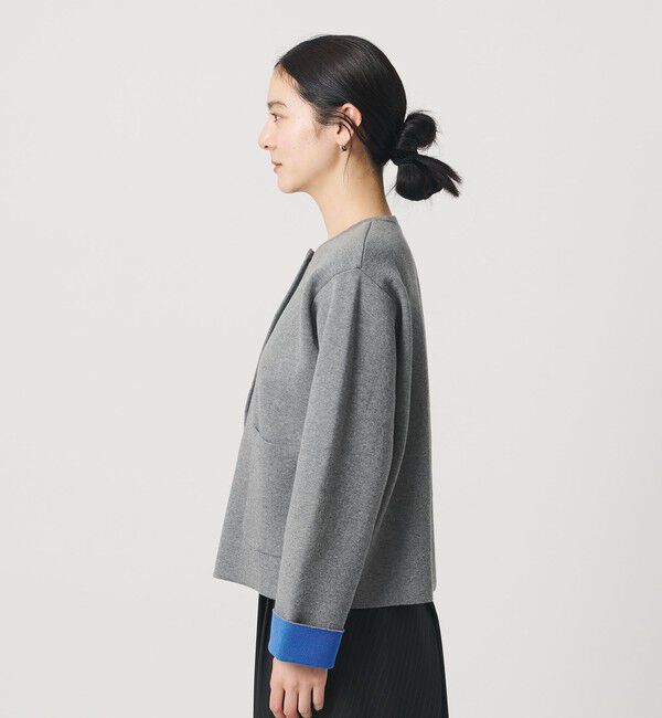 BEAUTY&YOUTH UNITED ARROWS「【WEB限定 Wardrobe DAILY MINIMAL】バイカラー スナップボタンカーディガン ウォッシャブル」|カーディガン|