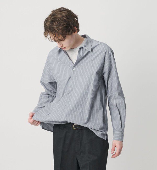 BEAUTY&YOUTH UNITED ARROWS「TYP ワッシャー ピンストライプ プルオーバーシャツ 」|シャツ・ブラウス|