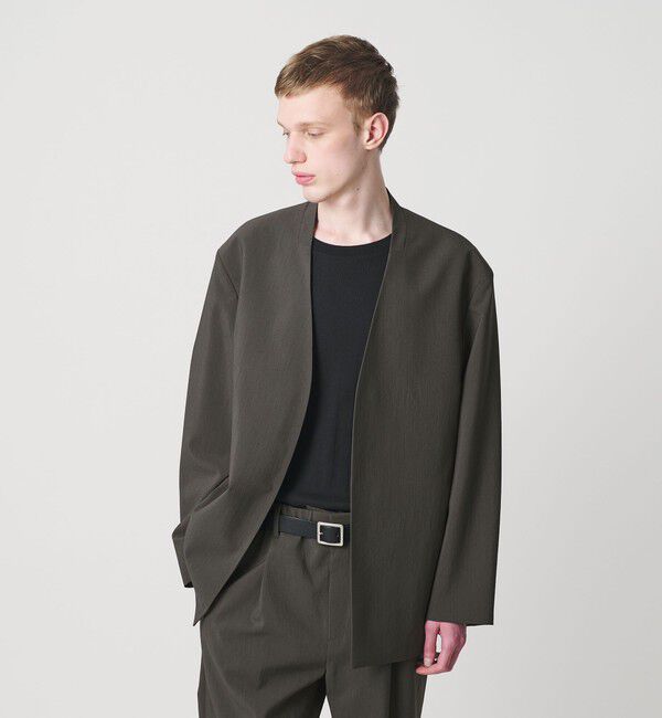 MONKEY TIME「RENU TROシリーズ ラペルレス ジャケット -セットアップ対応-」|テーラードジャケット|