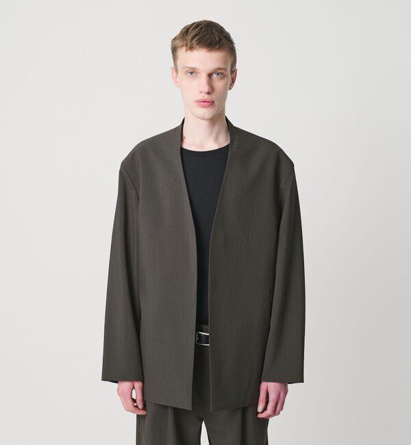 MONKEY TIME「RENU TROシリーズ ラペルレス ジャケット -セットアップ対応-」|テーラードジャケット|