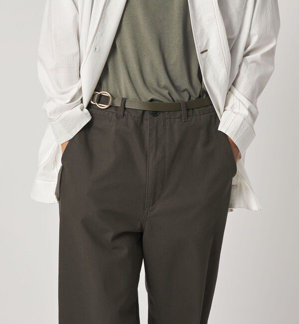 STEVEN ALAN「＜Steven Alan＞ ハイツイスト ツイル アーミー ノープリーツ トラウザーズ」|チノ|