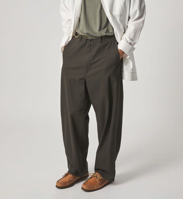 STEVEN ALAN「＜Steven Alan＞ ハイツイスト ツイル アーミー ノープリーツ トラウザーズ」|チノ|