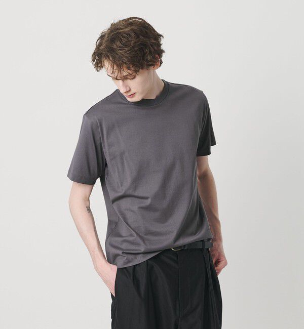 BEAUTY&YOUTH UNITED ARROWS「ハイゲージ オーガニックコットン Tシャツ 」|Tシャツ・カットソー|MD.GRAY