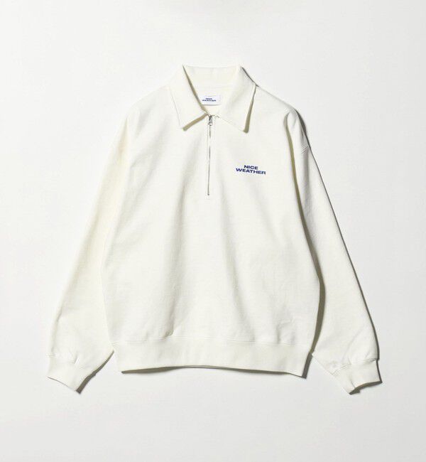 NICE WEATHER「＜NICE WEATHER＞ロゴ スウェットハーフジップ」|スウェット・ジャージ|