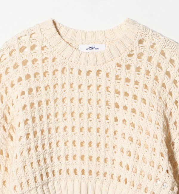 NICE WEATHER「＜NICE WEATHER＞メッシュ プルオーバーニット」|ニット・セーター|