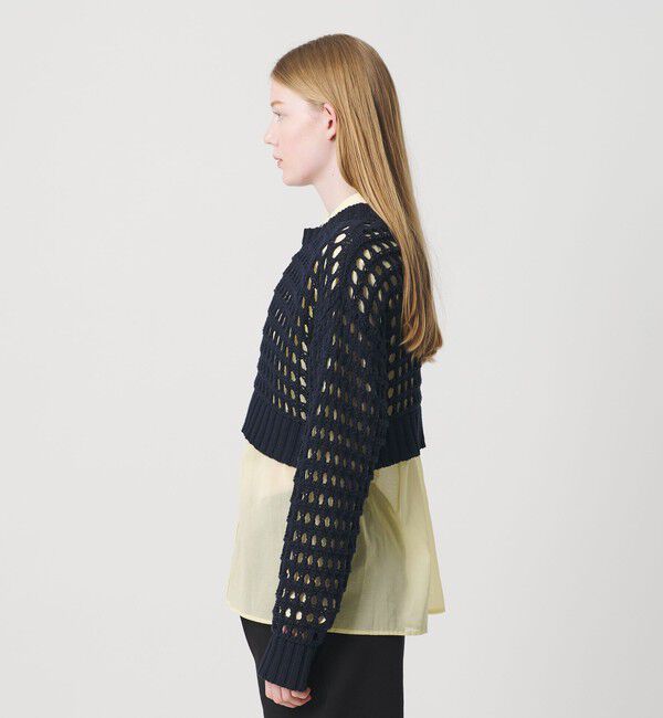 NICE WEATHER「＜NICE WEATHER＞メッシュ プルオーバーニット」|ニット・セーター|