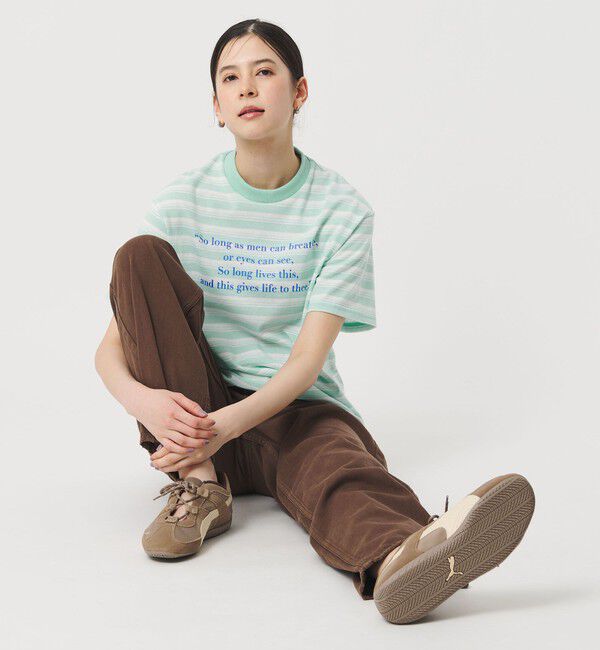 BEAUTY&YOUTH UNITED ARROWS「【別注】＜Samplee＞ボーダー ショートスリーブTシャツ」|Tシャツ・カットソー|LT.BLUE