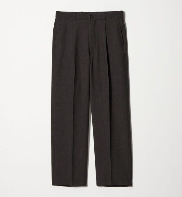 STEVEN ALAN「＜Steven Alan＞ P/LN アウト ワンプリーツ スラックス」|スラックス|BLACK
