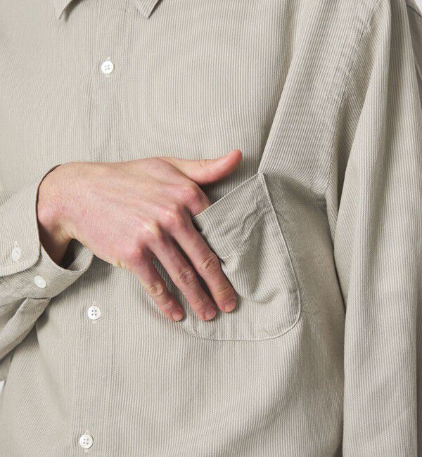 STEVEN ALAN「＜Steven Alan＞ ドレープ コードレーン レギュラーカラー シャツ LOOSE」|シャツ・ブラウス|